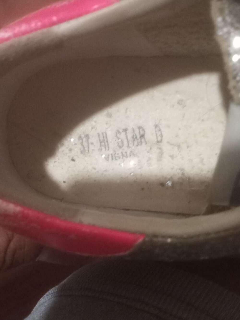 Golden Goose Hi-Star women’s size 37 (US 7) silver glitter pink small platform - Picture 2 of 14
